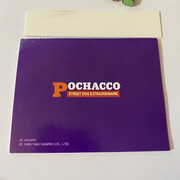 Vintage Sanrio Pochacco 1989 1995 Mini Stationery Set Pencils Notepad Ruler - Picture 4 of 8